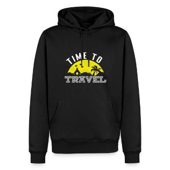 Reisen Reise Urlaub Ferien Verreisen - Männer Premium Bio Hoodie - Schwarz - Vorne - Nico (187cm)