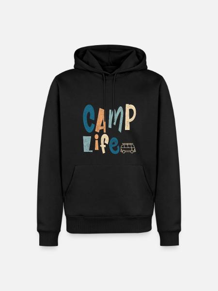 Camp Life - Men’s Premium Organic Hoodie - black