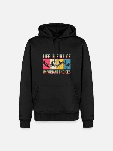 Dirt Bike - Männer Premium Bio Hoodie - Schwarz
