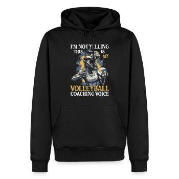 Entraîneur de volleyball Cadeau Volleyball T-Rex - Sweat à capuche Premium bio Homme - noir - Devant - Nico (187cm)