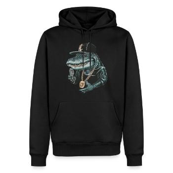 Aligator Rap-Künstler - Männer Premium Bio Hoodie - Schwarz - Vorne - Nico (187cm)