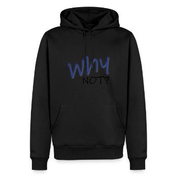 Why Not? - Men’s Premium Organic Hoodie - black - Front - Nico (187cm)