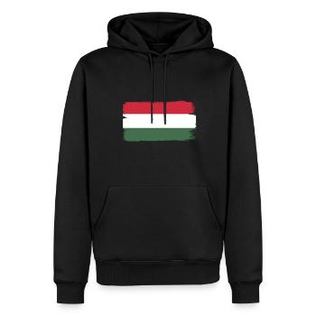 Ungarn Flagge Ungarische Fahne Balaton Hungary - Männer Premium Bio Hoodie - Schwarz - Vorne - Nico (187cm)