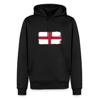 England Flagge Vintage Englische Fahne Used Look - Männer Premium Bio Hoodie - Schwarz - Vorne - Nico (187cm)