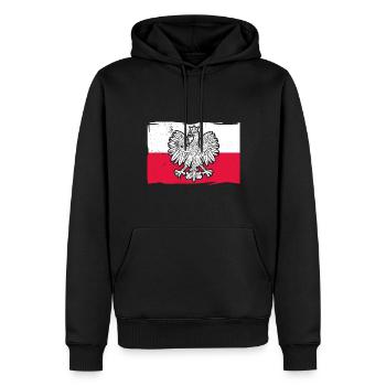 Pologne Polska Polski Husaria Cavalerie polonaise - Sweat à capuche Premium bio Homme - noir - Devant - Nico (187cm)