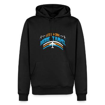 Urlaub Reisen Flugzeug Sonne Meer Strand - Männer Premium Bio Hoodie - Schwarz - Vorne - Nico (187cm)