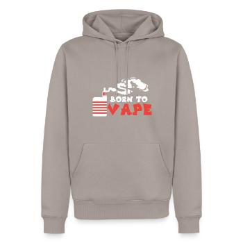 E-Zigarette E-Shisha Dampf Liquid - Männer Premium Bio Hoodie - Taupe - Vorne - Nico (187cm)