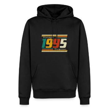 1995 Anniversaire Né En 1995 Rétro Millésime - Sweat à capuche Premium bio Homme - noir - Devant - Nico (187cm)