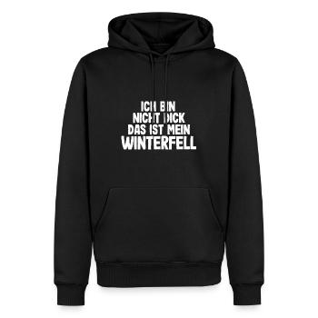 Ich bin nicht dick Winter Fell lustig Männer - Männer Premium Bio Hoodie - Schwarz - Vorne - Nico (187cm)