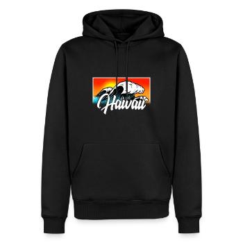 Hawaii Surfer Wellen Wellenreiten Sommer Urlaub. - Männer Premium Bio Hoodie - Schwarz - Vorne - Nico (187cm)