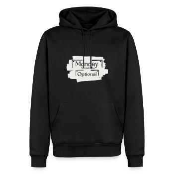 Sarcastique Dicton Funny Monday devrait être facultatif - Sweat à capuche Premium bio Homme - noir - Devant - Nico (187cm)