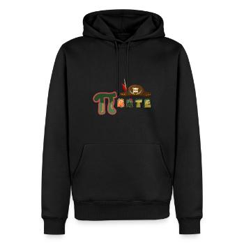 Pi Rate Math Science Geek Drôle Chapeau de Pirate Pi Day - Sweat à capuche Premium bio Homme - noir - Devant - Nico (187cm)