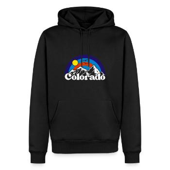 Colorado State USA Berge Wandern Urlaub retro - Männer Premium Bio Hoodie - Schwarz - Vorne - Nico (187cm)
