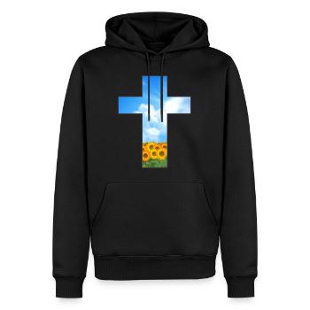 Jesus Christus jesusfreak "christ & hope" - Männer Premium Bio Hoodie - Schwarz - Vorne - Nico (187cm)