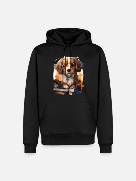 Beagle - Men’s Premium Organic Hoodie - black