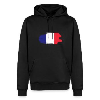 Frankreich Flagge Used Look Französische Fahne - Männer Premium Bio Hoodie - Schwarz - Vorne - Nico (187cm)