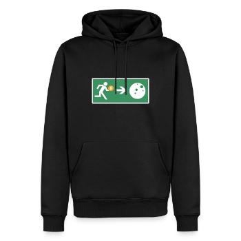 Bitcoin Exit BTC Crypto Krypto Blockchain - Männer Premium Bio Hoodie - Schwarz - Vorne - Nico (187cm)