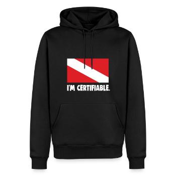 I'm certifiable - Men’s Premium Organic Hoodie - black - Front - Nico (187cm)