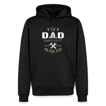 Dad Can Fix It - Men’s Premium Organic Hoodie - black - Front - Nico (187cm)