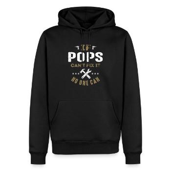 Pops Can Fix It - Men’s Premium Organic Hoodie - black - Front - Nico (187cm)