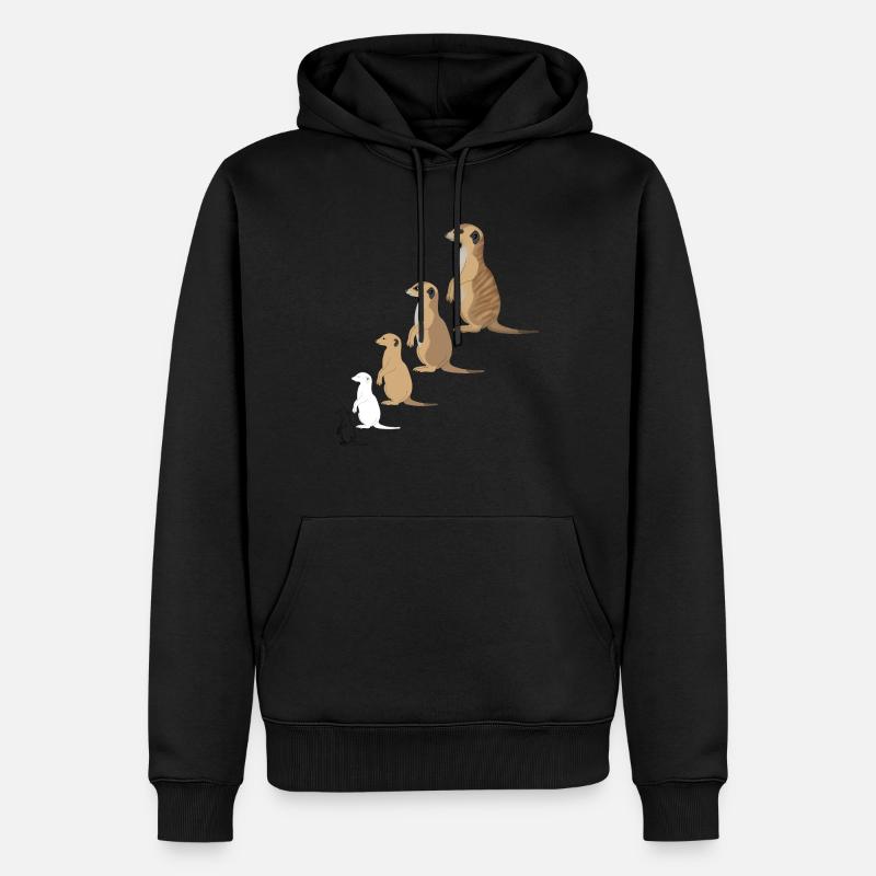 w_erdmaennchen - Sweat à capuche Premium bio Homme - noir