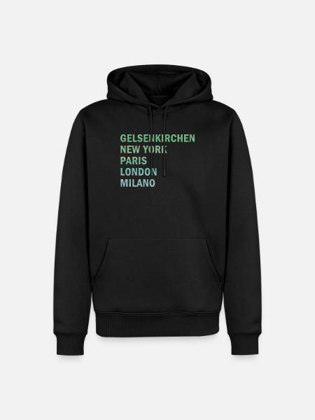 Metropole Gelsenkirchen - Männer Premium Bio Hoodie - Schwarz