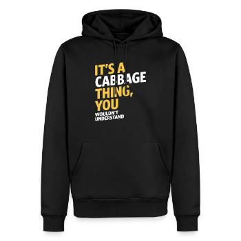 Cabbage Thing - Men’s Premium Organic Hoodie - black - Front - Nico (187cm)