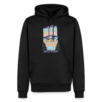 Paix poudre d'amour - Sweat à capuche Premium bio Homme - noir - Devant - Nico (187cm)