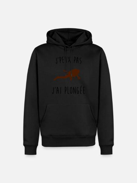 j'peux pas j'ai plongée - Sweat à capuche Premium bio Homme - noir