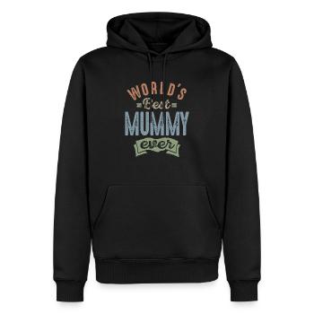 Best Mummy - Men’s Premium Organic Hoodie - black - Front - Nico (187cm)