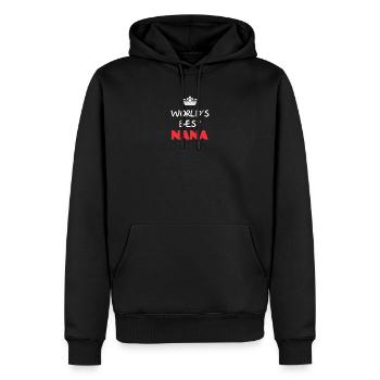 Nana - World's best Nana - Men’s Premium Organic Hoodie - black - Front - Nico (187cm)