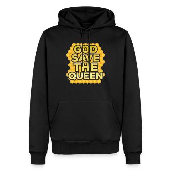 Bees - God Save The Queen - Men’s Premium Organic Hoodie - black - Front - Nico (187cm)