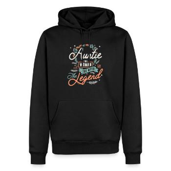 Auntie - Men’s Premium Organic Hoodie - black - Front - Nico (187cm)