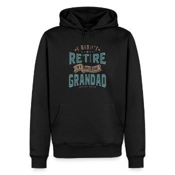Professional Grandad - Men’s Premium Organic Hoodie - black - Front - Nico (187cm)