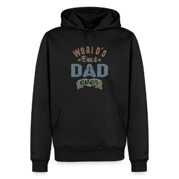 Best Dad - Men’s Premium Organic Hoodie - black - Front - Nico (187cm)