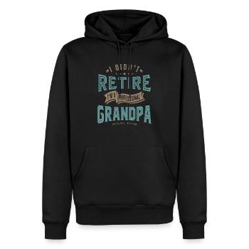 Professional Grandpa - Men’s Premium Organic Hoodie - black - Front - Nico (187cm)