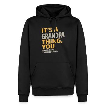 Grandpa Thing - Men’s Premium Organic Hoodie - black - Front - Nico (187cm)