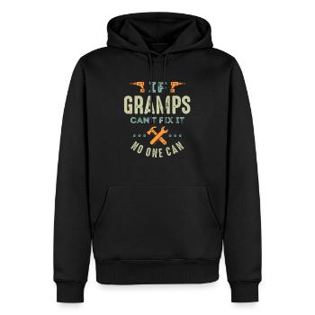 If Gramps Can't Fix It - Men’s Premium Organic Hoodie - black - Front - Nico (187cm)