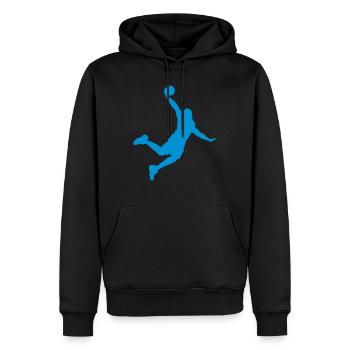 slam dunk basketball jam sport - Men’s Premium Organic Hoodie - black - Front - Nico (187cm)