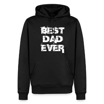 best dad ever - Männer Premium Bio Hoodie - Schwarz - Vorne - Nico (187cm)