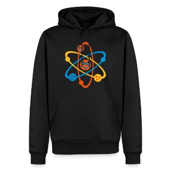 Cute Physics - Men’s Premium Organic Hoodie - black - Front - Nico (187cm)