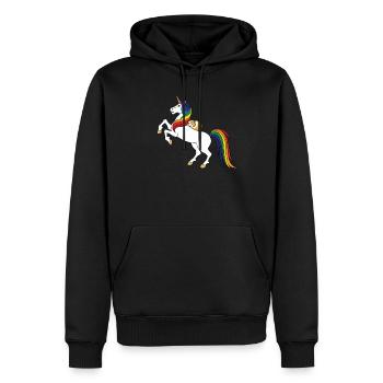 Cobaye - Sweat à capuche Premium bio Homme - noir - Devant - Nico (187cm)