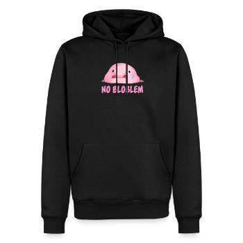 Blobfish - Männer Premium Bio Hoodie - Schwarz - Vorne - Nico (187cm)