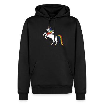 Border collie - Sweat à capuche Premium bio Homme - noir - Devant - Nico (187cm)