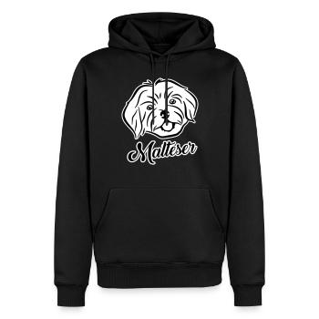 Malteser - Männer Premium Bio Hoodie - Schwarz - Vorne - Nico (187cm)