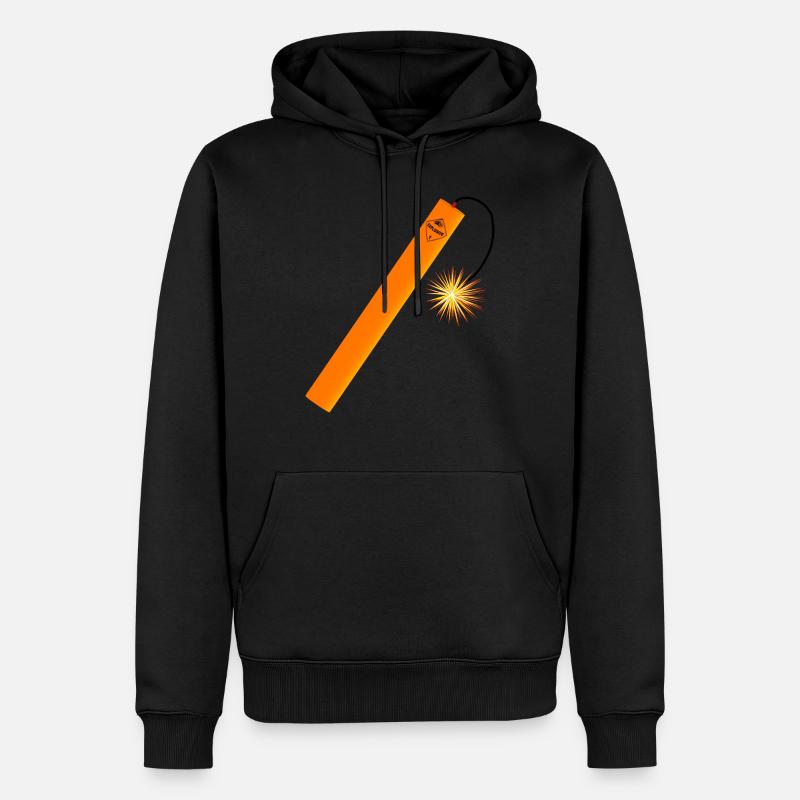 Dynamit-Stick - Männer Premium Bio Hoodie - Schwarz