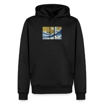 Berger australien Blue Merle - Sweat à capuche Premium bio Homme - noir - Devant - Nico (187cm)