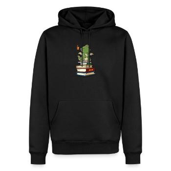 Kawaii Drache - Männer Premium Bio Hoodie - Schwarz - Vorne - Nico (187cm)