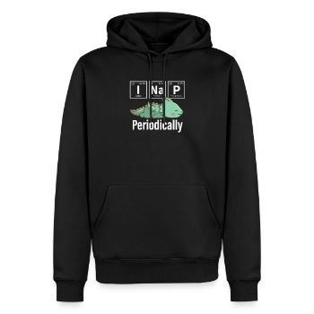 Dragon kawaii - Sweat à capuche Premium bio Homme - noir - Devant - Nico (187cm)