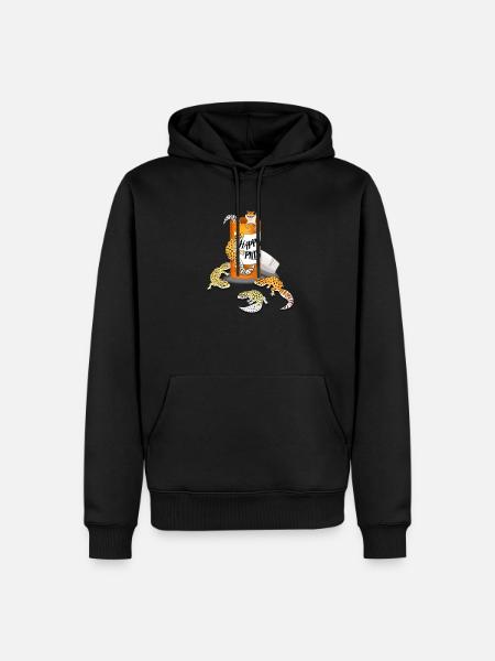 Leopard Gecko - Men’s Premium Organic Hoodie - black